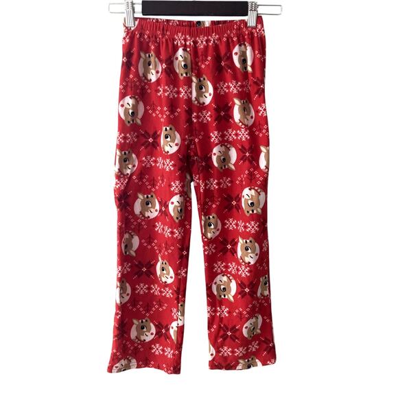 Rudolph the Red Nosed Reindeer Fleece Pajama Pants - 8 - Picture 1 of 6